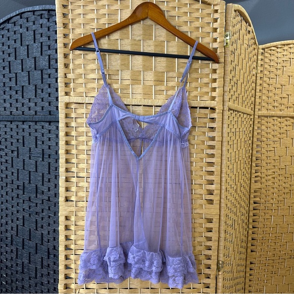 Victoria’s Secret light purple baby 
doll lingerie size medium triangle cut VTG - Picture 6 of 6